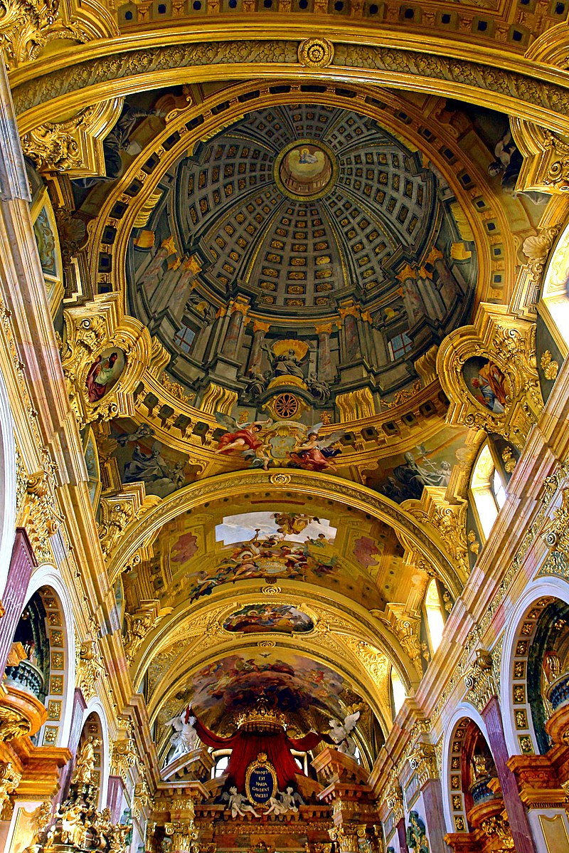 поццо 1703 вена Fresco_with_Trompe_l'oeuil_-_Andrea_Pozzo_-Jesuit_Church_Vienna.jpg