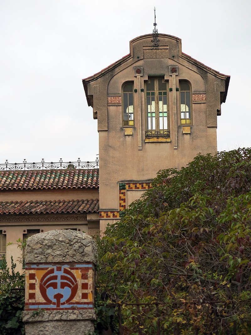 079_Casa_Barbey,_torre,_façana_del_Passeig_(la_Garriga).JPG