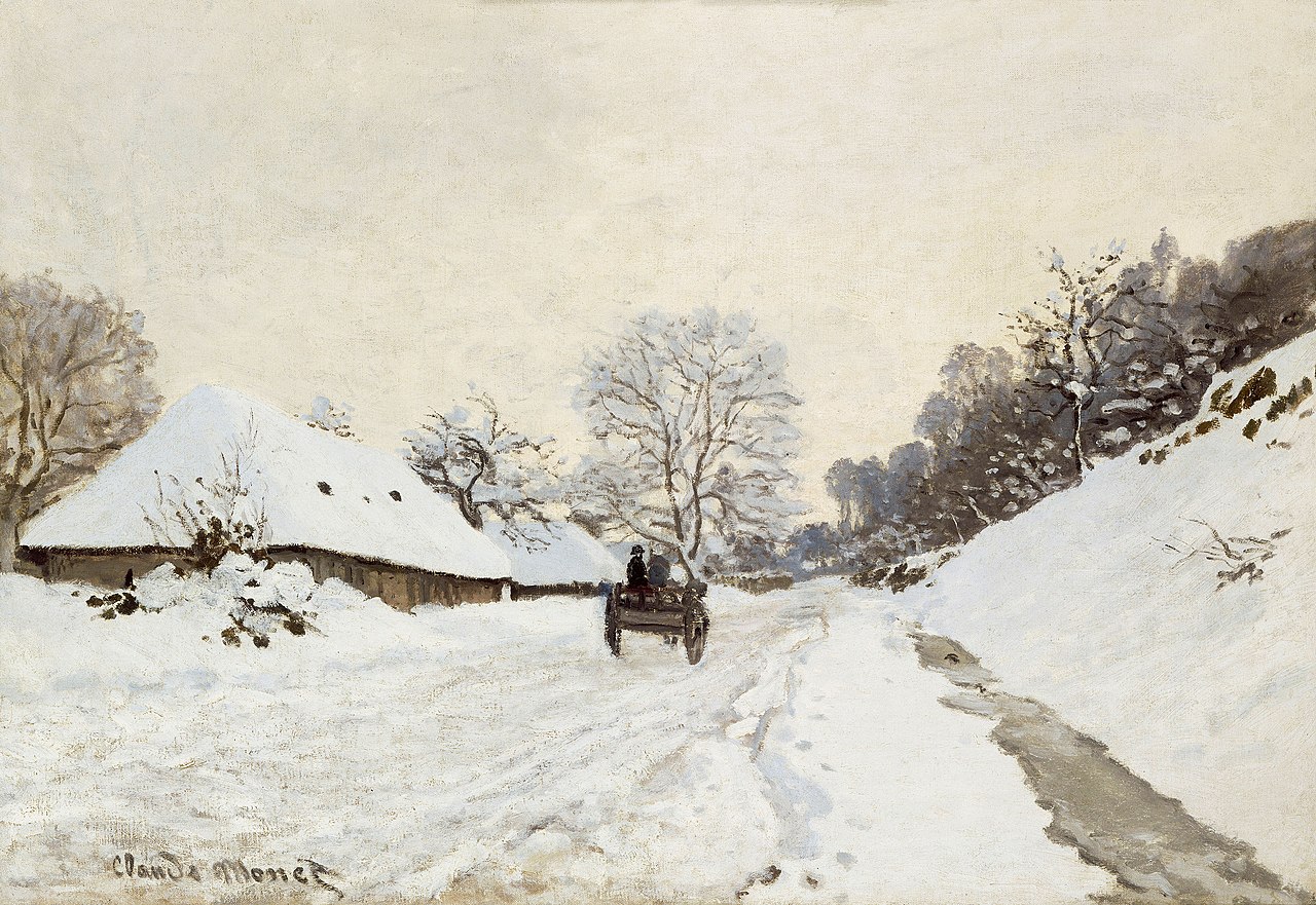 67Monet,_A_Cart_on_the_Snowy_Road_at_Honfleur_(1865_or_1867).jpg