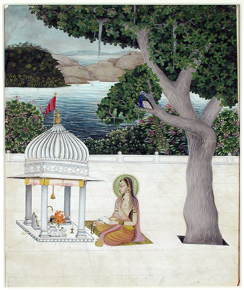 800px-8_A_woman_worships_before_a_Siva_shrine._Ragamala,_1870,_San_Diego_Museum_of_Art.jpg
