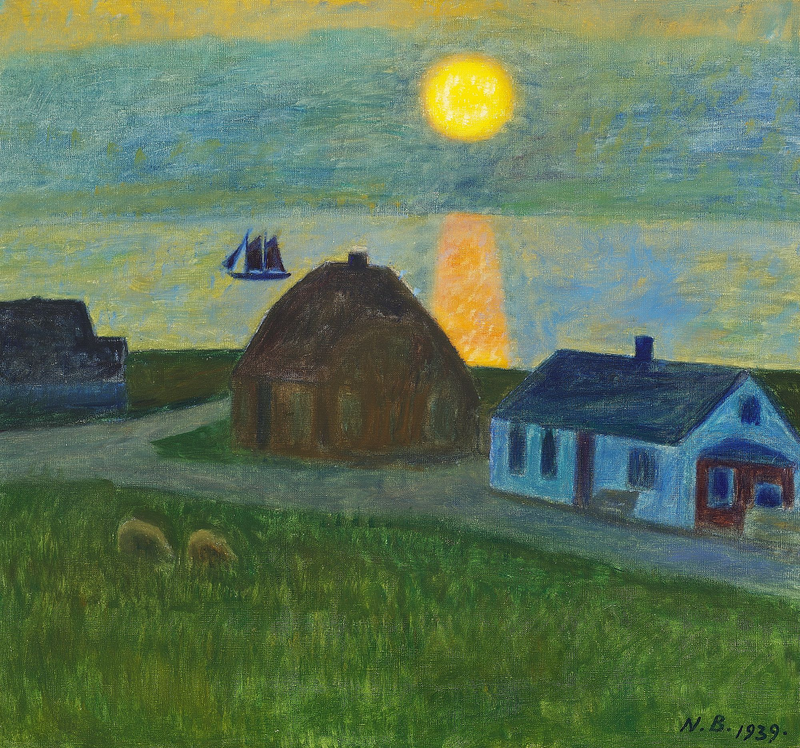 800px-Niels_Bjerre_-_Solnedgang_over_Bovbjerghuse_-_1939.png