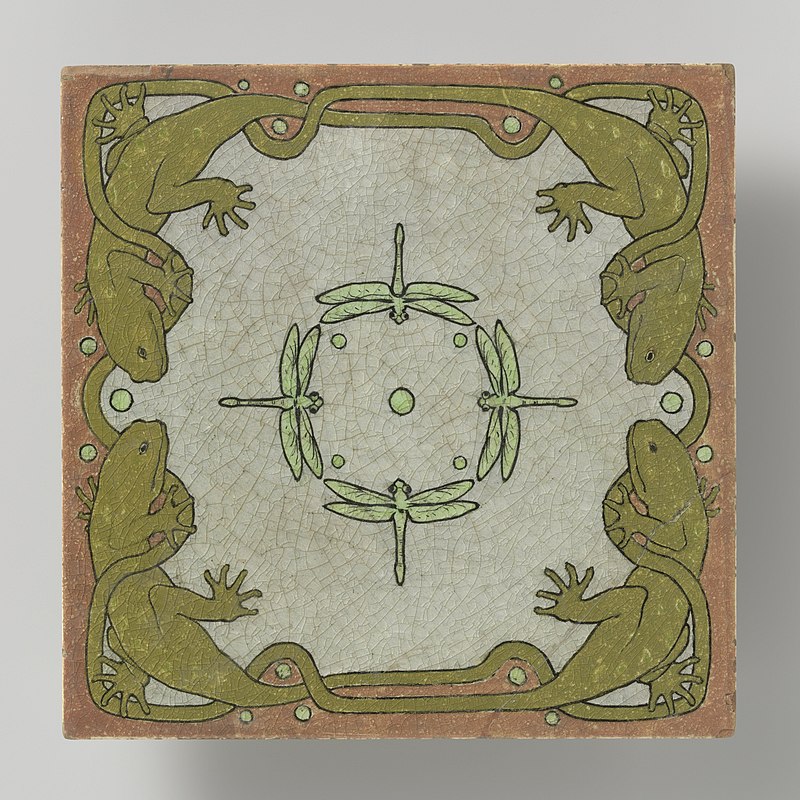 800px-Tegel_beschilderd_met_vier_groene_hagedissen,_BK-1978-6.jpg