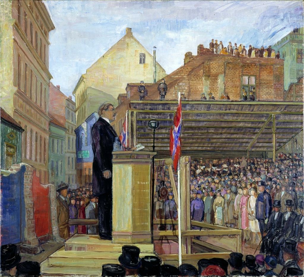 Anders_Svarstad_-_31 Grunnstensnedleggelsen_til_Rådhuset_-_1931_-_Oslo_Museum_-_OB.08015.jpg
