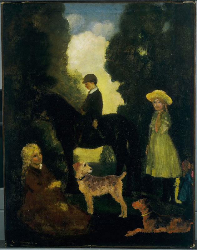 Arthur_B._Davies_-_Children,_Dogs_and_Pony_-р_Google_Art_Project.jpg