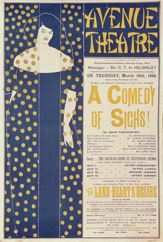 Aubrey Beardsley - Poster advertising A Comedy of Sighs a play by John Todhunter 1894 -.jpg