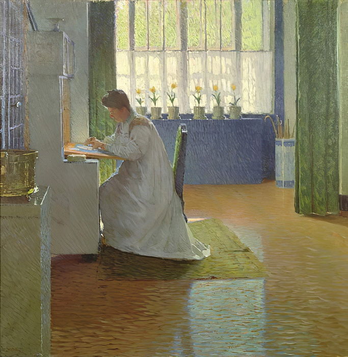 Carl Moll - The Artists Wife at her Desk - (MeisterDrucke-271167).jpg