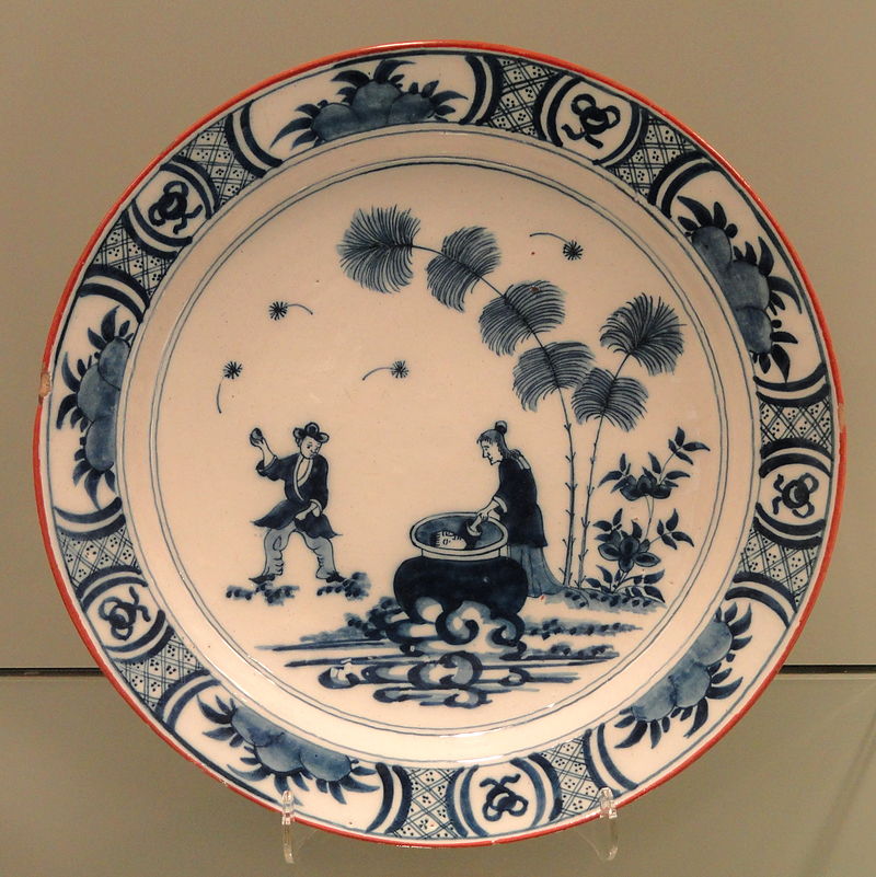Charger_with_Shiba_Onko_Design,_c._1730,_Delft,_tin-glazed_earthenwar.JPG