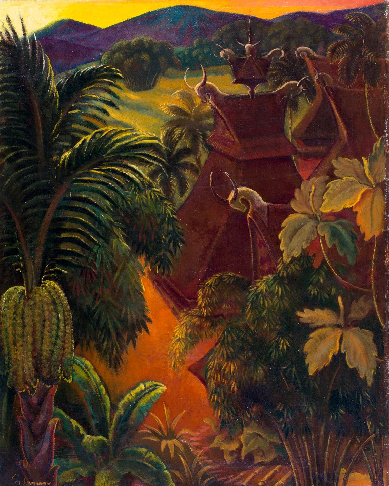 Charles_Sayers,_Batak_Village.jpg