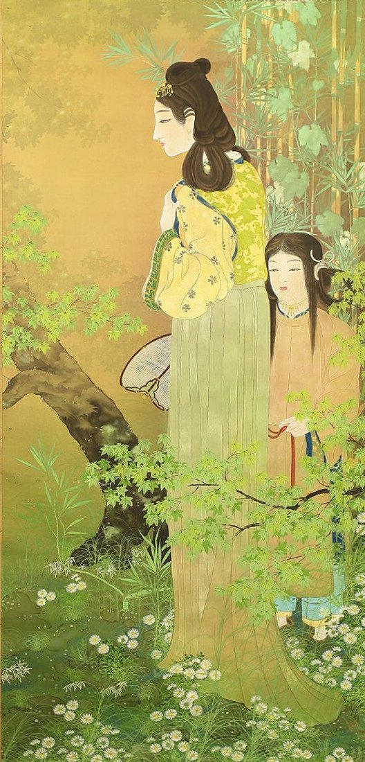 'Chinese_Beauties'_by_Matsumoto_Ichiyō,_c._1920-1940,_hanging_scroll_painting.jpg