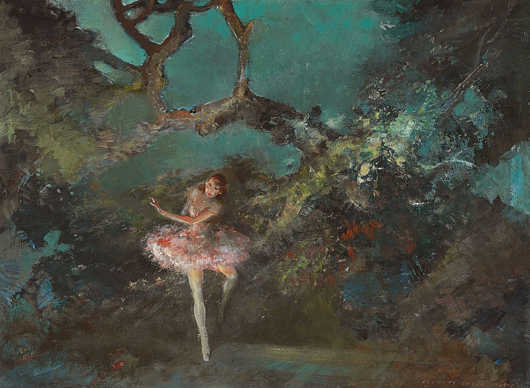 Everett Shinn Ballet Girl on Stage, 1948п.jpg