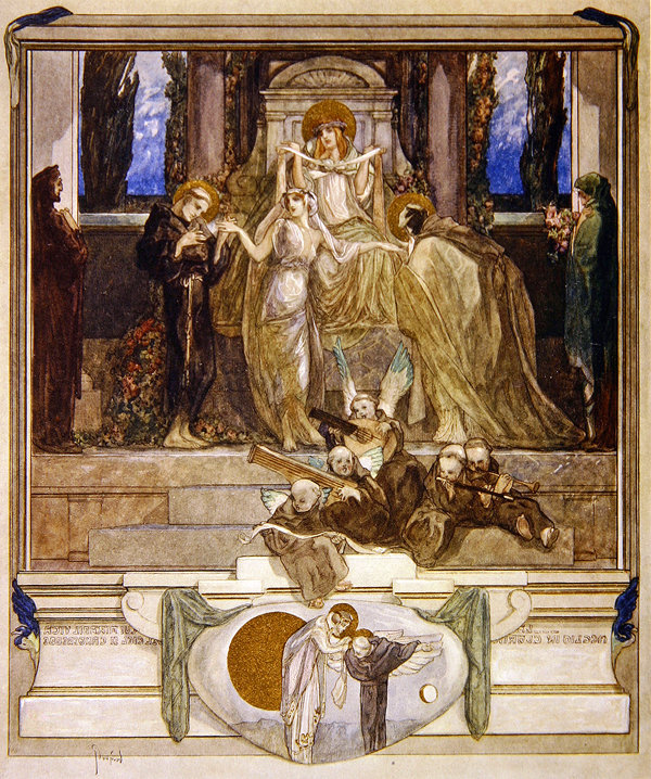 Franz_Bayros_Illustration_from_Dante's_'Divine_Comedy',_Paradise,_Canto_XI_1921.jpg