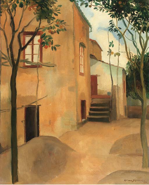 Gerrit_Willem_van_Blaaderen_-_Houses_with_orange_trees_1924.jpg