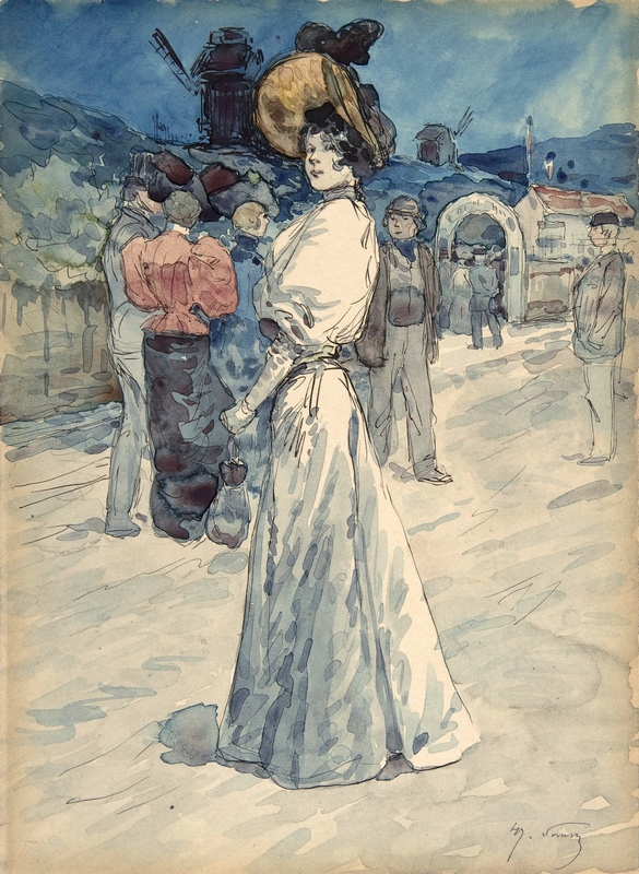 Henri_Somm,_A_Parisienne_Outside_the_Moulin_dпe_la_Galette.jpg