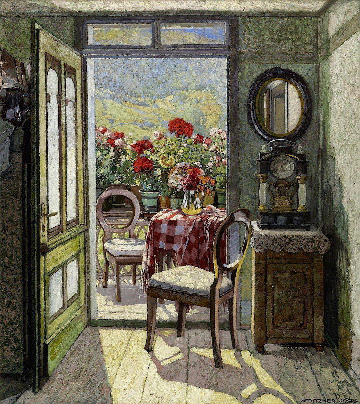 Josef Stoitzner Balkonzimmer im Millinger-Haus Bramberg um 1940 Öl auf Leinwand Privatbesitz.jpg