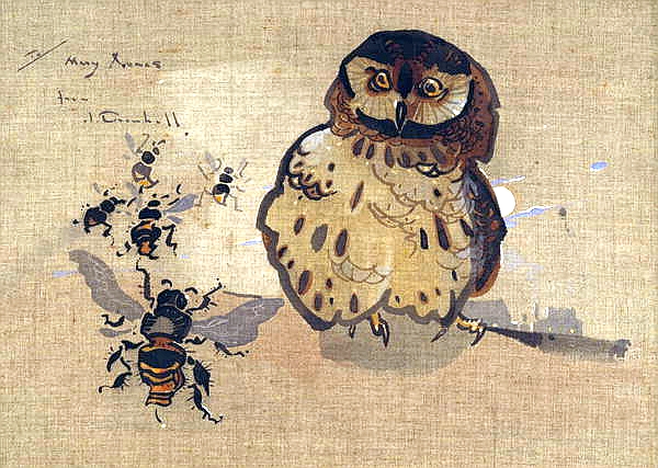 Joseph_Crawhall_-_Owl_And_Bees.jpg