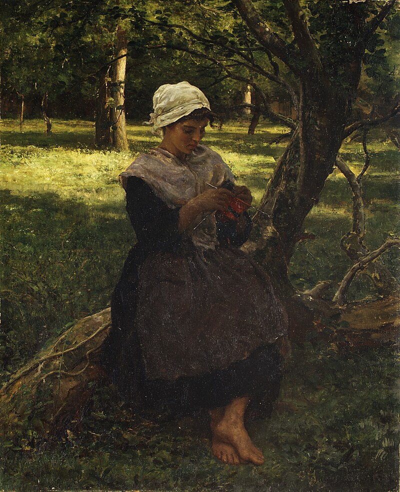 Jules_Breton_-_A_peasant_girl_knitting,_c.1870_(Metropolitan_Museum_of_Art).jpg