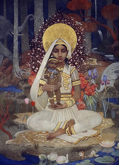 Marianne Stokes - Devaki Mother of Krishna (tempera.jpg