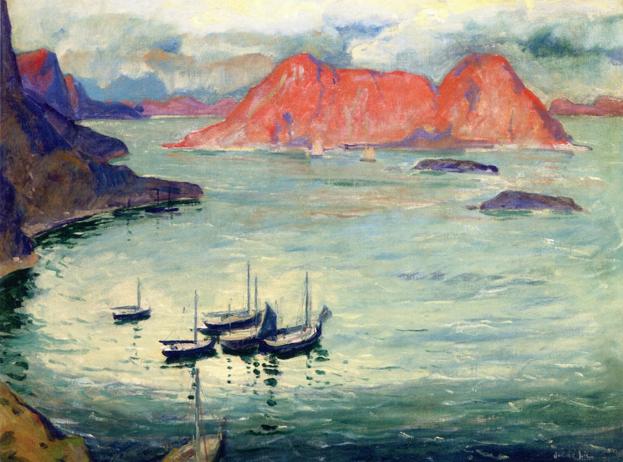 Midnight-Lofoten-Islands-Norway-Jonas-Lie-oil-painting.jpg