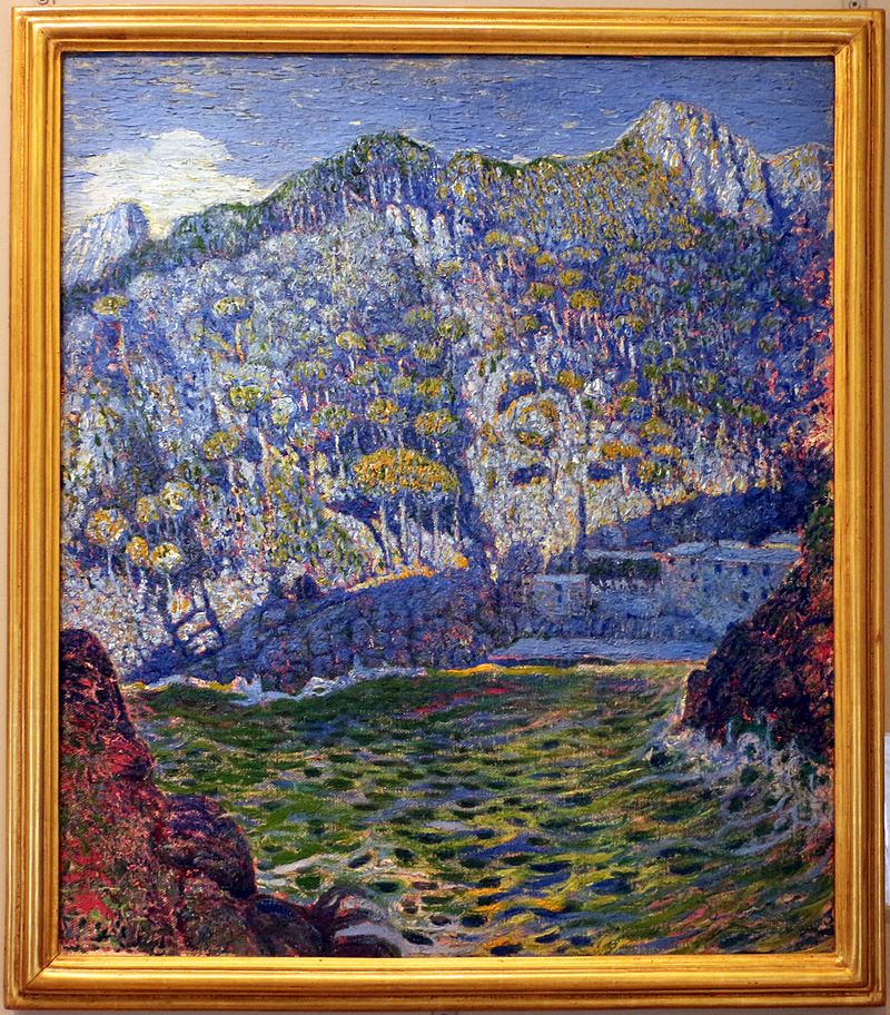 Rubaldo_merello,_primissime_luci_d'aurora_sulla_conca_di_portofino,_1920-22_ca.jpg