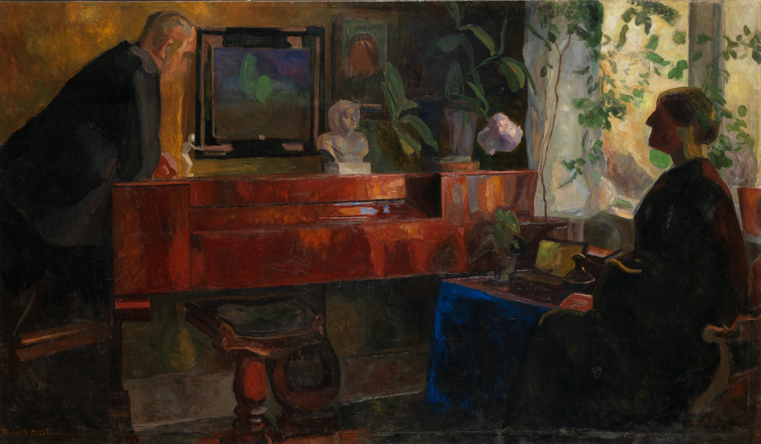 Thorvald_Erichsen_4 Interiør_med_kunstnerne_Oluf_og_Kris_Wold-Torne_1904.png