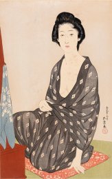 Hashiguchi_Goyo_(1880-1921),_Woman_in_Summer_Clothing,_Japan,_1920,_Woodblock_print;HMA.jpg